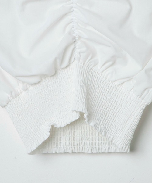 WEGO（ウィゴー）の「WEGO/ウエストシャーリングブラウス（シャツ/ブラウス・レディース・ホワイト・FREE）」の6枚目の写真