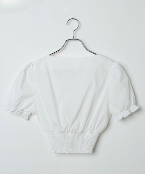WEGO（ウィゴー）の「WEGO/ウエストシャーリングブラウス（シャツ/ブラウス・レディース・ホワイト・FREE）」の3枚目の写真