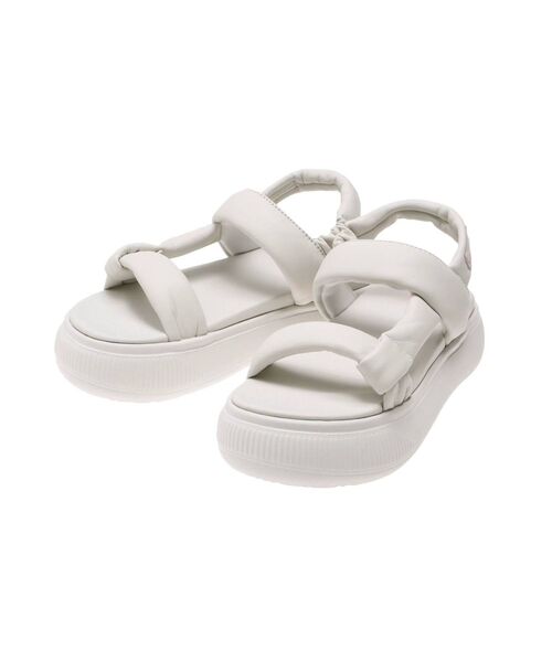 PUMA(プーマ)の「【PUMA】スウェード マユ サマー ウィメンズ(サンダル・レディース・ホワイト/ブラック・MEDIUM/LARGE)」の1枚目の写真