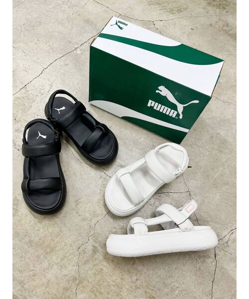 PUMA(プーマ)の「【PUMA】スウェード マユ サマー ウィメンズ(サンダル・レディース・ホワイト/ブラック・MEDIUM/LARGE)」の3枚目の写真