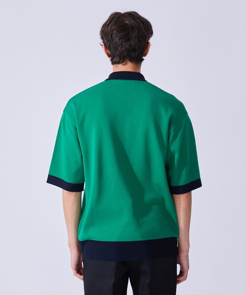 UNITED TOKYO（ユナイテッドトウキョウ）の「バイカラーニットPOLO（ニット/セーター・メンズ・グレー/グリーン・2/1）」の6枚目の写真