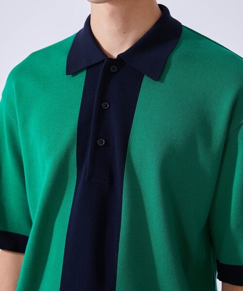 UNITED TOKYO（ユナイテッドトウキョウ）の「バイカラーニットPOLO（ニット/セーター・メンズ・グレー/グリーン・2/1）」の7枚目の写真