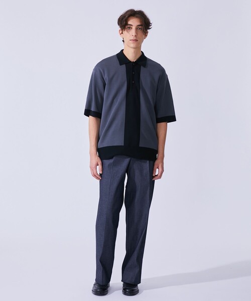 UNITED TOKYO（ユナイテッドトウキョウ）の「バイカラーニットPOLO（ニット/セーター・メンズ・グレー/グリーン・2/1）」の12枚目の写真