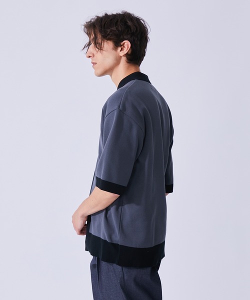 UNITED TOKYO（ユナイテッドトウキョウ）の「バイカラーニットPOLO（ニット/セーター・メンズ・グレー/グリーン・2/1）」の22枚目の写真