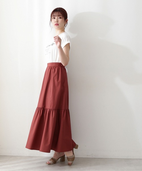 PROPORTION BODY DRESSING（プロポーションボディドレッシング）の「ティアードフレアスカート / 1212220509（スカート・レディース・ブラウン/カーキ/パープル・SMALL/MEDIUM）」の5枚目の写真