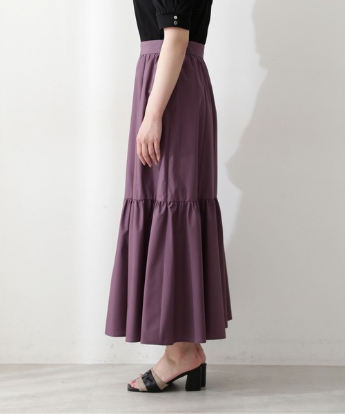 PROPORTION BODY DRESSING（プロポーションボディドレッシング）の「ティアードフレアスカート / 1212220509（スカート・レディース・ブラウン/カーキ/パープル・SMALL/MEDIUM）」の12枚目の写真