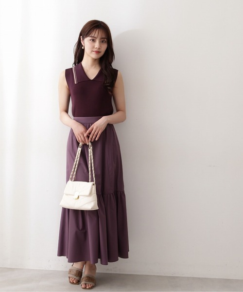 PROPORTION BODY DRESSING（プロポーションボディドレッシング）の「ティアードフレアスカート / 1212220509（スカート・レディース・ブラウン/カーキ/パープル・SMALL/MEDIUM）」の8枚目の写真