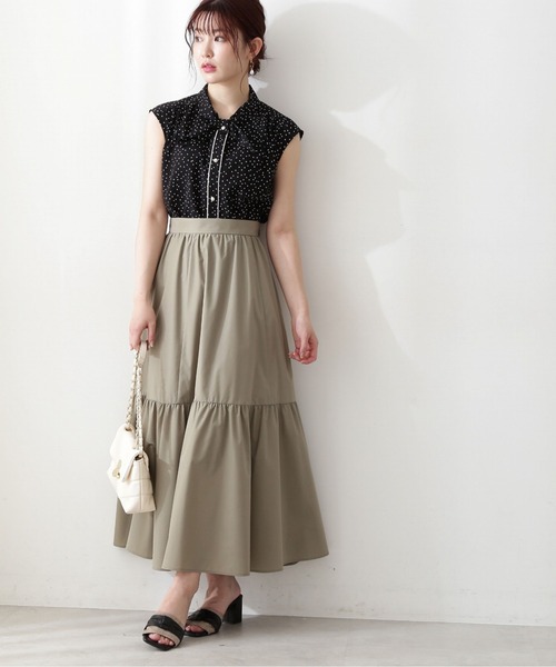 PROPORTION BODY DRESSING（プロポーションボディドレッシング）の「ティアードフレアスカート / 1212220509（スカート・レディース・ブラウン/カーキ/パープル・SMALL/MEDIUM）」の14枚目の写真