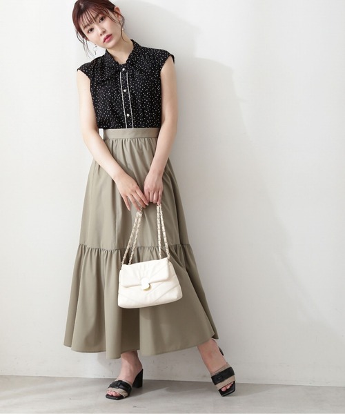 PROPORTION BODY DRESSING（プロポーションボディドレッシング）の「ティアードフレアスカート / 1212220509（スカート・レディース・ブラウン/カーキ/パープル・SMALL/MEDIUM）」の15枚目の写真