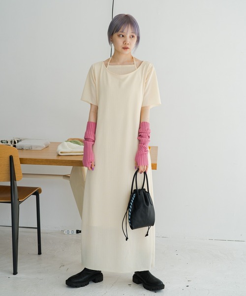 Kastane（カスタネ）の「【新色追加】リブカラバリアームウォーマー（アームカバー・レディース・アイボリー/ピンク/ライトグレー/グリーン/ブルー/ピンク系その他/ネイビー/サックスブルー・FREE）」の20枚目の写真