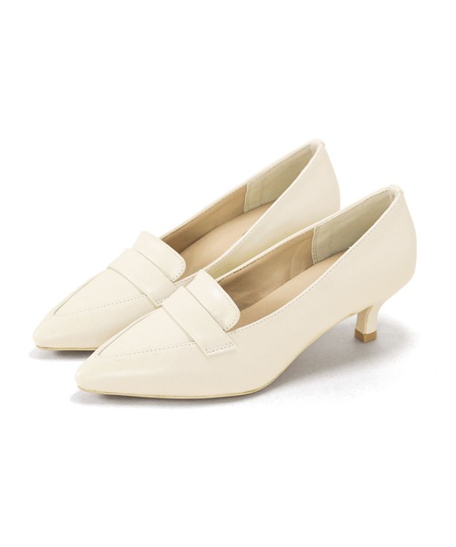 ミドルヒールポインテッドトゥローファーパンプス（パンプス）｜SESTO