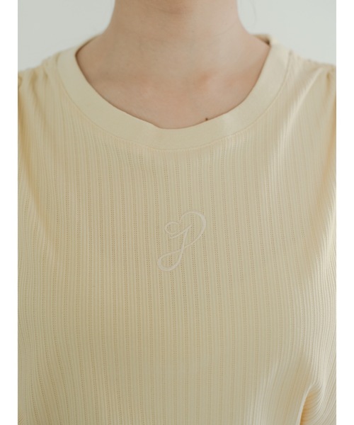 JUMELLE(ジュメロ)の「刺繍ロゴトップス(Tシャツ/カットソー・レディース・ホワイト/ピンク/イエロー・FREE)」の11枚目の写真