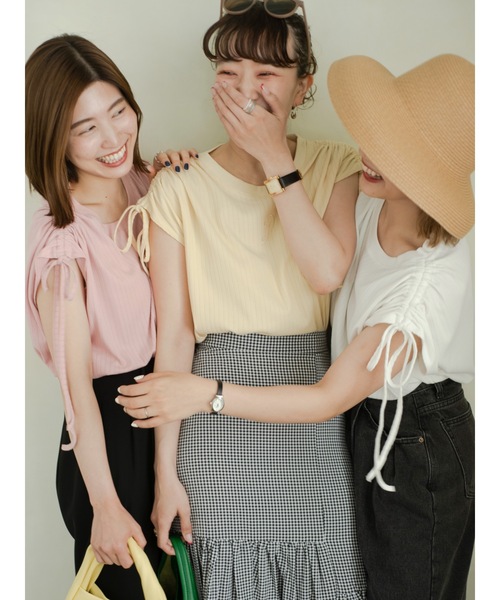 JUMELLE(ジュメロ)の「刺繍ロゴトップス(Tシャツ/カットソー・レディース・ホワイト/ピンク/イエロー・FREE)」の14枚目の写真