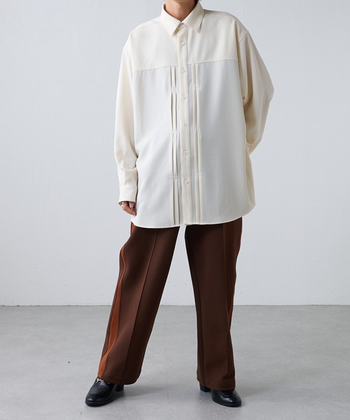 Lui's(ルイス)の「【Neucon / ニューコン】 ワイド トラックパンツ(スウェットパンツ・メンズ・ブラック/ブラウン・1/2)」の12枚目の写真