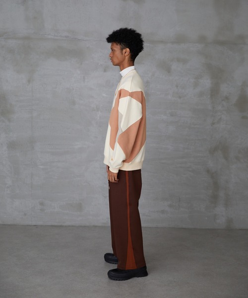 Lui's(ルイス)の「【Neucon / ニューコン】 ワイド トラックパンツ(スウェットパンツ・メンズ・ブラック/ブラウン・1/2)」の14枚目の写真