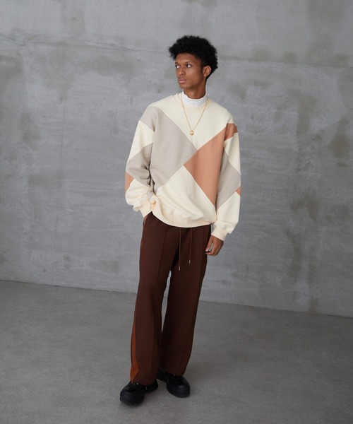 Lui's(ルイス)の「【Neucon / ニューコン】 ワイド トラックパンツ(スウェットパンツ・メンズ・ブラック/ブラウン・1/2)」の21枚目の写真