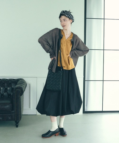 manana suerte（マニャーナスエルテ）の「モヘアバイカラーカーディガン（カーディガン/ボレロ・レディース・ブラック/パープル/グレー/ピンク・FREE）」の17枚目の写真