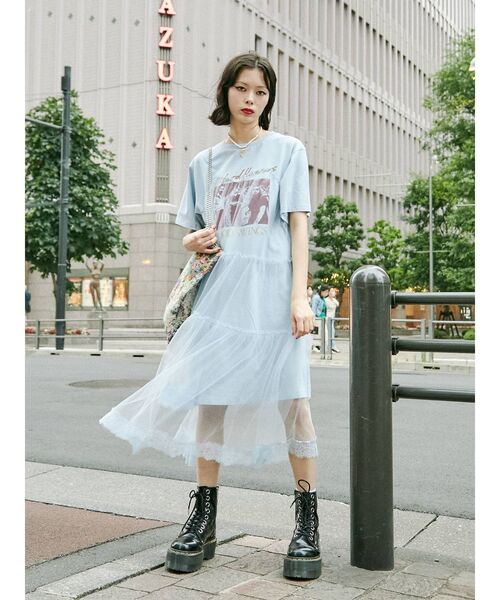 jouetie(ジュエティ)の「ドッキングアシメロックワンピース(ワンピース・レディース・オフホワイト/ブラック/ブルー・MEDIUM)」の3枚目の写真