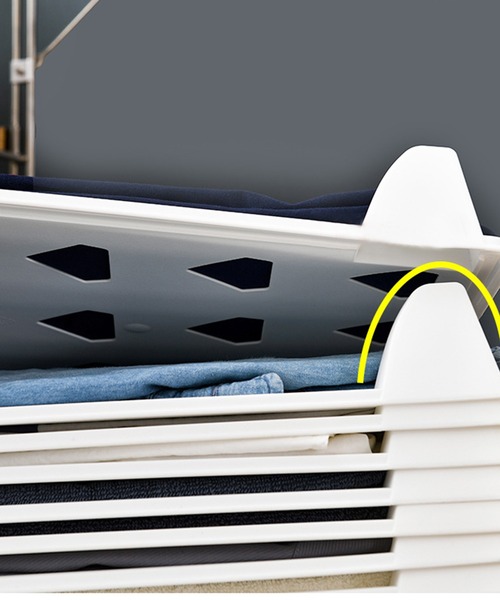 aimoha（アイモハ）の「折たたみボード　積み重ね衣類収納（収納グッズ・レディース・ホワイト・MEDIUM/LARGE/X-LARGE）」の6枚目の写真