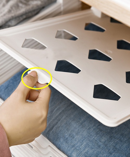 aimoha（アイモハ）の「折たたみボード　積み重ね衣類収納（収納グッズ・レディース・ホワイト・MEDIUM/LARGE/X-LARGE）」の7枚目の写真