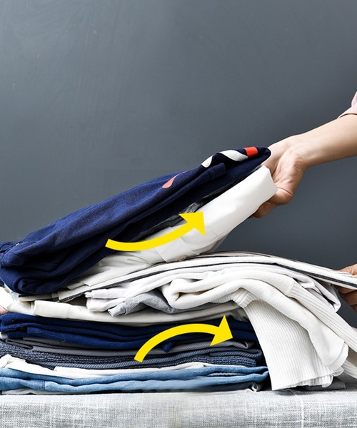 aimoha（アイモハ）の「折たたみボード　積み重ね衣類収納（収納グッズ・レディース・ホワイト・MEDIUM/LARGE/X-LARGE）」の9枚目の写真