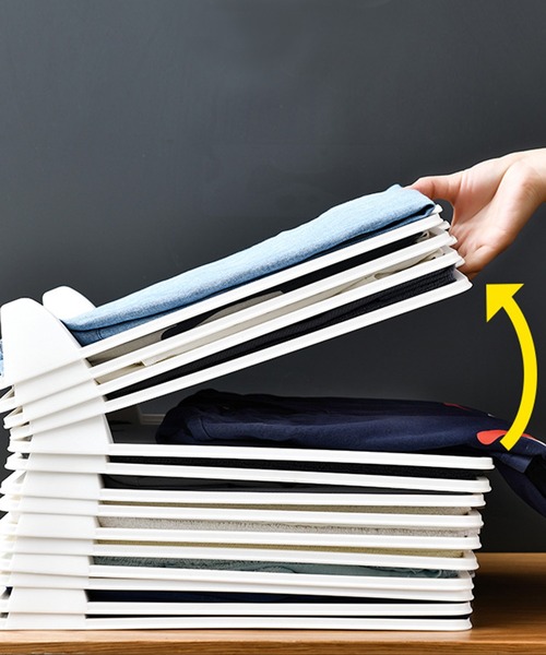 aimoha（アイモハ）の「折たたみボード　積み重ね衣類収納（収納グッズ・レディース・ホワイト・MEDIUM/LARGE/X-LARGE）」の10枚目の写真