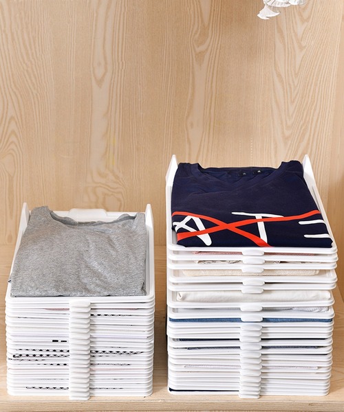 aimoha（アイモハ）の「折たたみボード　積み重ね衣類収納（収納グッズ・レディース・ホワイト・MEDIUM/LARGE/X-LARGE）」の11枚目の写真