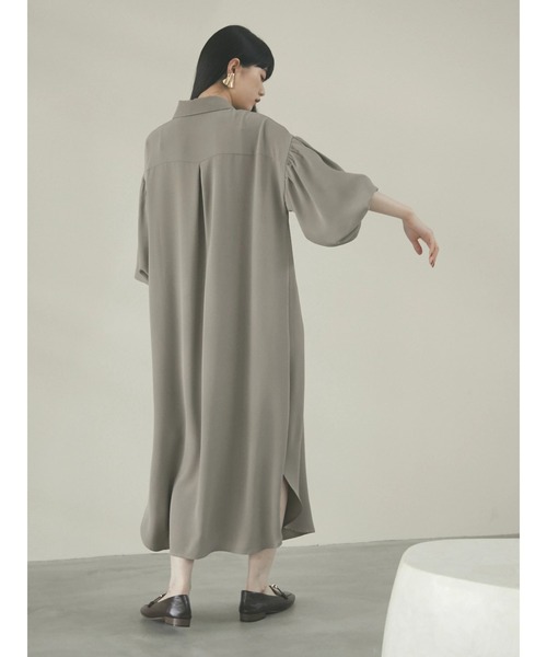 armonia（アルモニーア）の「armonia.前ボタン衿付きワンピース（ワンピース・レディース・ブラック/ベージュ/ピンク・FREE）」の6枚目の写真