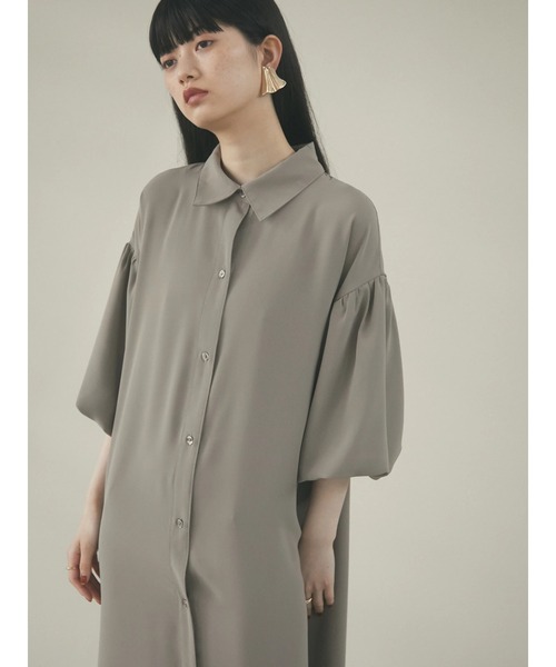 armonia（アルモニーア）の「armonia.前ボタン衿付きワンピース（ワンピース・レディース・ブラック/ベージュ/ピンク・FREE）」の12枚目の写真