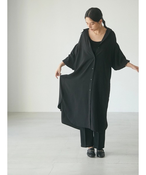 armonia（アルモニーア）の「armonia.前ボタン衿付きワンピース（ワンピース・レディース・ブラック/ベージュ/ピンク・FREE）」の14枚目の写真