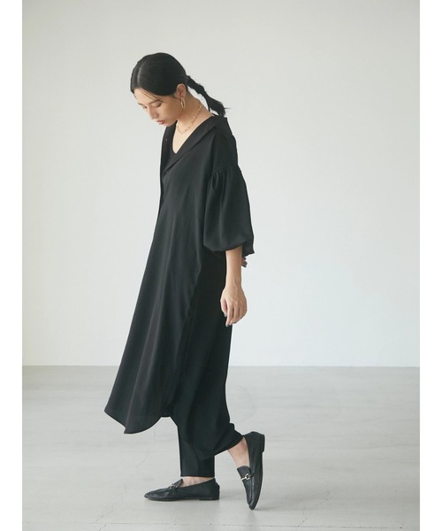 armonia（アルモニーア）の「armonia.前ボタン衿付きワンピース（ワンピース・レディース・ブラック/ベージュ/ピンク・FREE）」の15枚目の写真