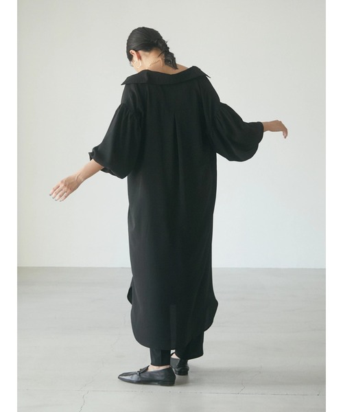 armonia（アルモニーア）の「armonia.前ボタン衿付きワンピース（ワンピース・レディース・ブラック/ベージュ/ピンク・FREE）」の16枚目の写真