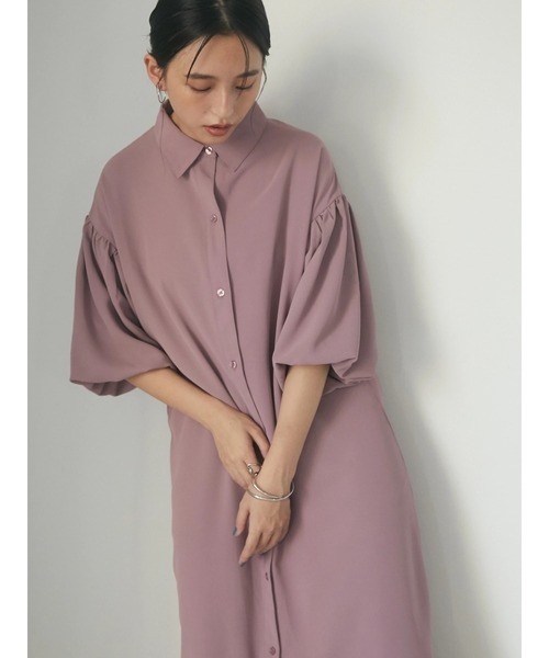 armonia（アルモニーア）の「armonia.前ボタン衿付きワンピース（ワンピース・レディース・ブラック/ベージュ/ピンク・FREE）」の22枚目の写真