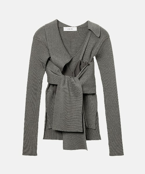 Irene Open Collar Mix Knit ニット　アイレネ Irene Open Collar Mix Knit ニットアイレネ