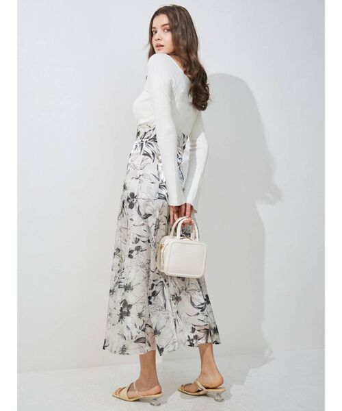 MERCURYDUO（マーキュリーデュオ）の「ナローテープランダムリブニット（ニット/セーター・レディース・ライトブルー/ブラック/オフホワイト/ラベンダー・FREE）」の8枚目の写真