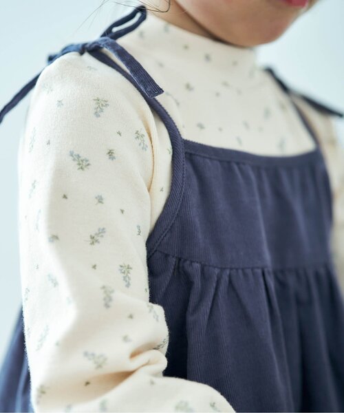 apres les cours（アプレレクール）の「3柄肩リボンドッキングワンピース（ワンピース・キッズ・オフホワイト/ワインレッド/アイボリー・140/90/110/120/130/80/100）」の6枚目の写真