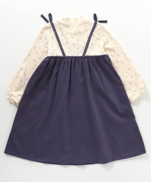 apres les cours（アプレレクール）の「3柄肩リボンドッキングワンピース（ワンピース・キッズ・オフホワイト/ワインレッド/アイボリー・140/90/110/120/130/80/100）」の9枚目の写真