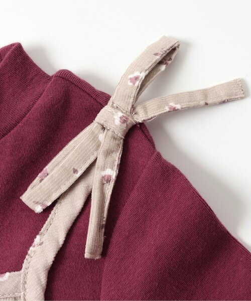 apres les cours（アプレレクール）の「3柄肩リボンドッキングワンピース（ワンピース・キッズ・オフホワイト/ワインレッド/アイボリー・140/90/110/120/130/80/100）」の12枚目の写真