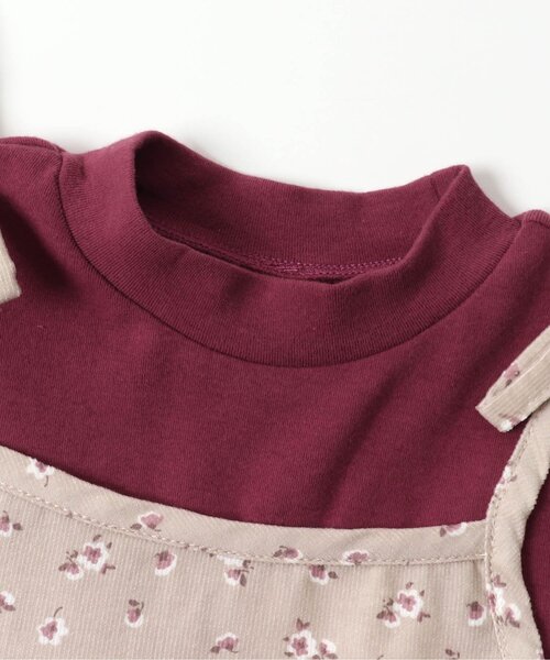 apres les cours（アプレレクール）の「3柄肩リボンドッキングワンピース（ワンピース・キッズ・オフホワイト/ワインレッド/アイボリー・140/90/110/120/130/80/100）」の15枚目の写真