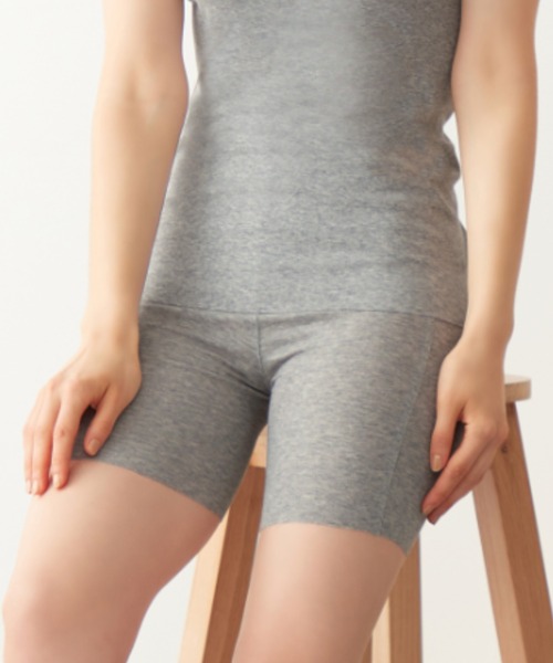 GUNZE（グンゼ）の「KIREILABO/キレイラボ 縫い目がなくてチクチクしにくい 3分丈ボトム オーガニックコットン（インナーウェア/肌着・レディース・杢グレー/ホワイト系その他/ブラック/ピンク・X-LARGE/LARGE/MEDIUM）」の10枚目の写真