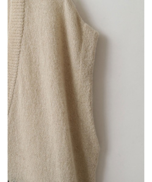 enchainement(アンシェヌマン)の「Alpaca Wool Nordic Vest(ニット/セーター・レディース・オフホワイト/チャコールグレー・フリー)」の12枚目の写真