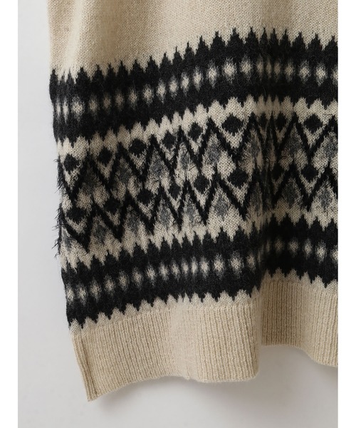 enchainement(アンシェヌマン)の「Alpaca Wool Nordic Vest(ニット/セーター・レディース・オフホワイト/チャコールグレー・フリー)」の14枚目の写真