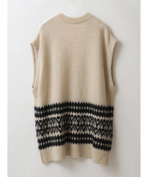 enchainement(アンシェヌマン)の「Alpaca Wool Nordic Vest(ニット/セーター・レディース・オフホワイト/チャコールグレー・フリー)」の10枚目の写真