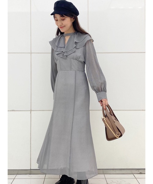 MERCURYDUO(マーキュリーデュオ)の「2WAYオープンショルダープリントワンピース(ワンピース・レディース・ブラック/アイボリー・SMALL/MEDIUM)」の5枚目の写真