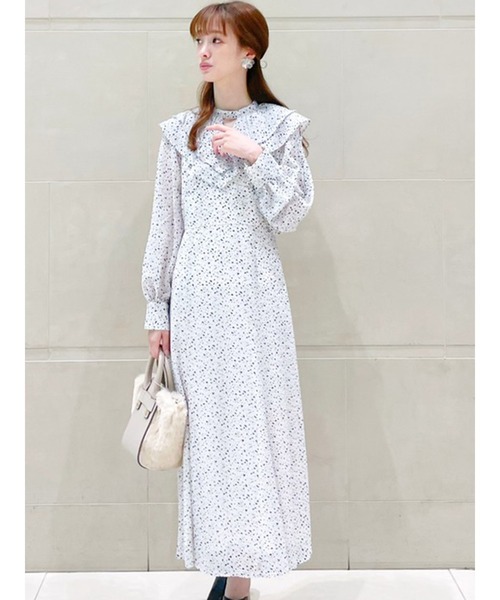 MERCURYDUO(マーキュリーデュオ)の「2WAYオープンショルダープリントワンピース(ワンピース・レディース・ブラック/アイボリー・SMALL/MEDIUM)」の6枚目の写真