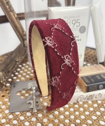 Swankiss（スワンキス）の「SX bijou velour headband（カチューシャ