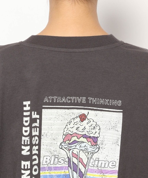 PAGEBOY(ページボーイ)の「バックモチーフロンT(Tシャツ/カットソー・レディース・チャコールグレー/オフホワイト・FREE)」の14枚目の写真