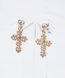 Mel cinna（メルシーナ）の「Mel cinna/cross heart pierce（ピアス（両耳用））」