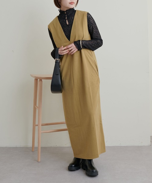 natural couture(ナチュラルクチュール)の「大人上品な首元に/ストレッチレース2WAYタートル(Tシャツ/カットソー・レディース・ブラック/ブラウン/オレンジ/アイボリー・FREE)」の16枚目の写真