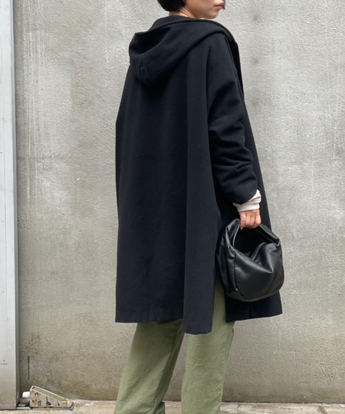 定価4.8万✨BEARDSLEY ビアズリー フード付ピーコート　ゆったり　軽量 定価4.8万✨BEARDSLEY ビアズリー フード付ピーコート ゆった